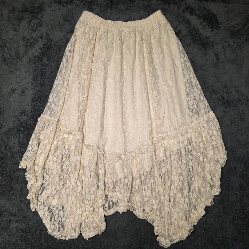 American Eagle Skirt Womens Sm Handkerchief Hem Lace fairycore cottagecore boho